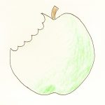 gulzigheid - een appel met een flinke hap eruit