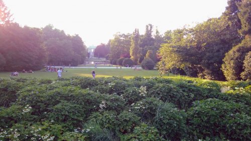 het park vlakbij Castello Sforzesco in Milaan