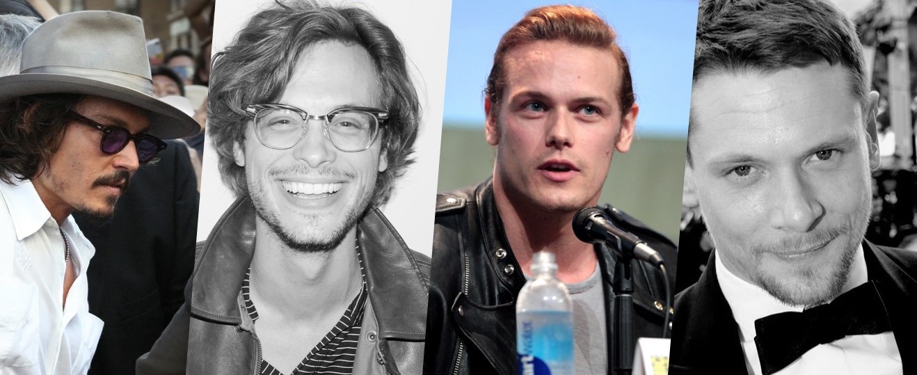 Johnny Depp, Matthew Gray Gubler, Sam Heughan en Jack O'Connell